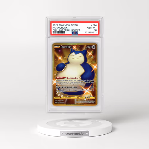 2021 Pokémon Sword & Shield Chilling Reign #224 Snorlax - Full Art Secret (PSA 10 GEM MINT)