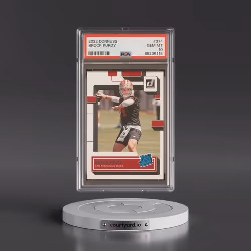 2022 Panini Donruss #374 Brock Purdy (PSA 10 GEM MINT)