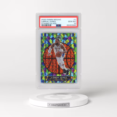 2020 Panini Mosaic Stained Glass #1 LeBron James (PSA 10 GEM MINT)