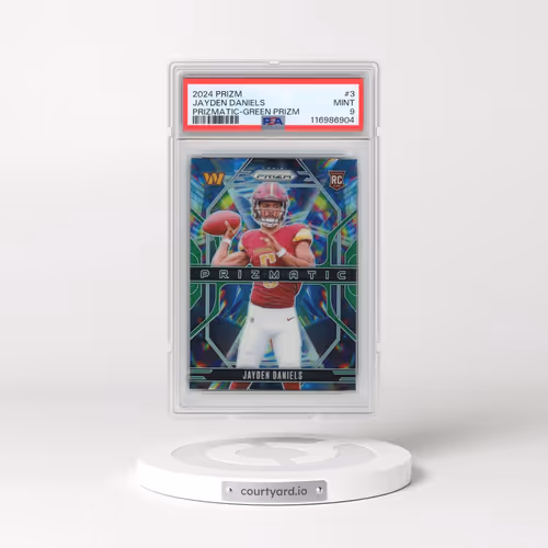 2024 Panini Prizm Prizmatic #3 Jayden Daniels - Green Prizm (PSA 9 MINT)