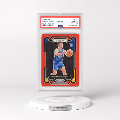 2023 Panini Prizm #147 Brandin Podziemski - Ruby Wave (PSA 10 GEM MINT)