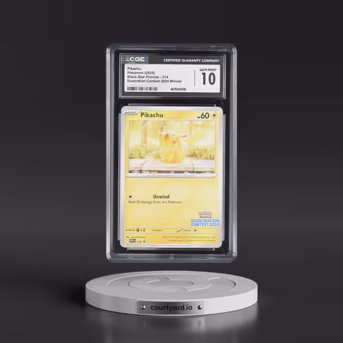 2025 Pokémon Svp EN-SV Black Star Promo #214 Pikachu - Illustration Contest 2024 (CGC 10 GEM MINT)