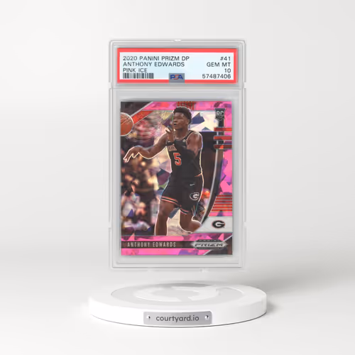 2020 Panini Prizm Draft Picks #41 Anthony Edwards - Pink Ice (PSA 10 GEM MINT)
