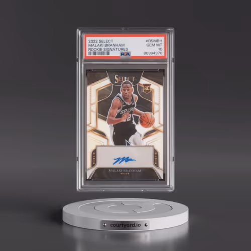 2022 Panini Select Rookie Signatures #RSMBH Malaki Branham (PSA 10 GEM MINT)