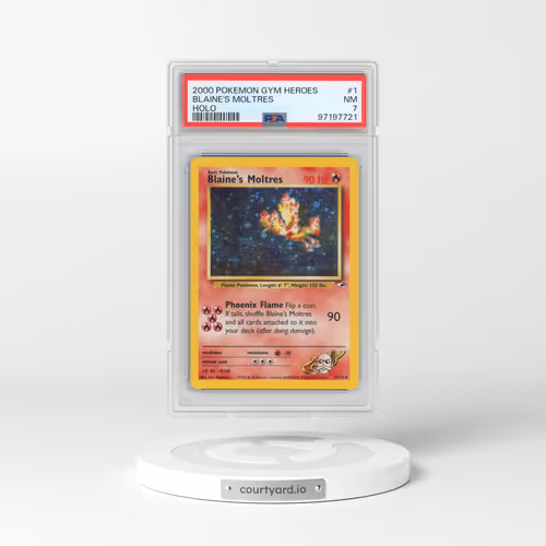 2000 Pokémon Gym Heroes #1 Blaine's Moltres - Holo (PSA 7 NM)