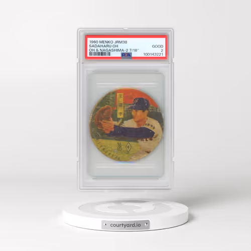 1960 Menko JRM38 Oh & Nagashima Sadaharu Oh - 2 7/16" (PSA 2 GOOD)
