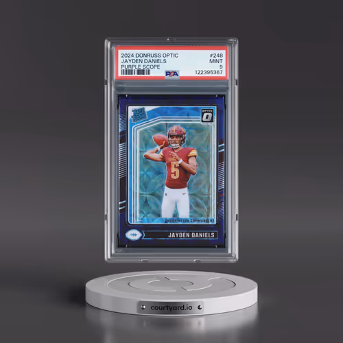 2024 Panini Donruss Optic #248 Jayden Daniels - Purple Scope (PSA 9 MINT)