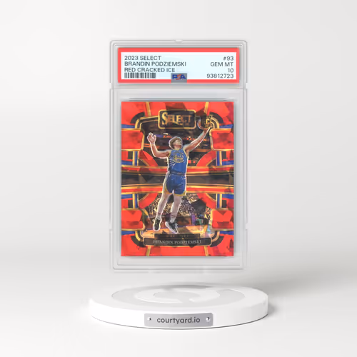 2023 Panini Select #93 Brandin Podziemski - Red Cracked Ice (PSA 10 GEM MINT)