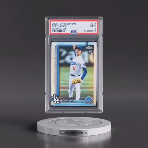 2025 Topps Chrome #217 Roki Sasaki - Refractor (PSA 9 MINT)