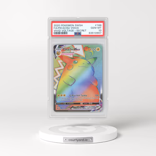 2020 Pokémon Sword & Shield Vivid Voltage #188 Pikachu Vmax - Full Art Secret (PSA 10 GEM MINT)