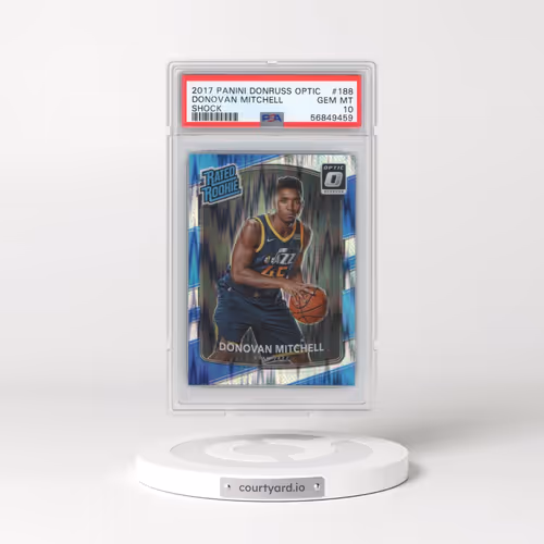 2017 Panini Donruss Optic #188 Donovan Mitchell - Shock (PSA 10 GEM MINT)