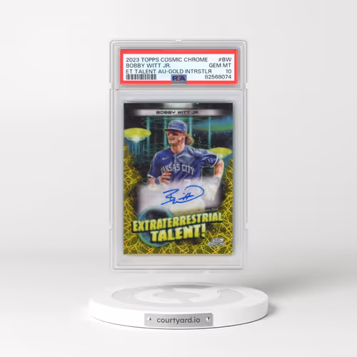 2023 Topps Cosmic Chrome Extraterrestrial Talent Autograph #BW Bobby Witt Jr. - Gold Interstellar Re