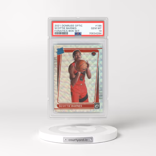 2021 Panini Donruss Optic #186 Scottie Barnes - Fanatics Box Set (PSA 10 GEM MINT)