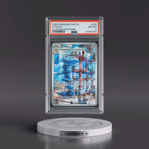 2023 Pokémon Par EN-Paradox Rift #208 Steelix - Illustration Rare (PSA 8 NM-MT)