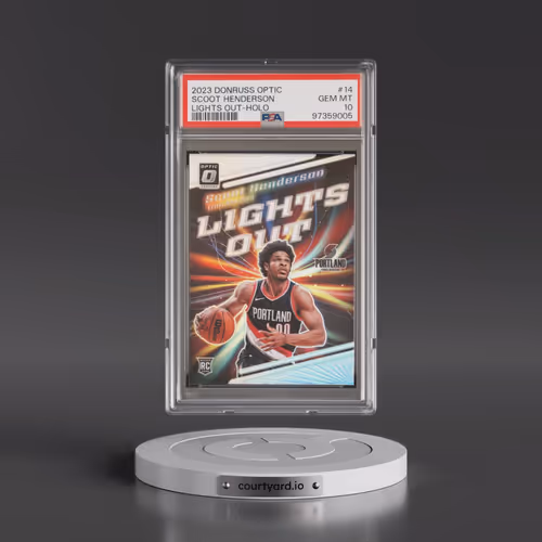 2023 Panini Donruss Optic Lights Out #14 Scoot Henderson - Holo (PSA 10 GEM MINT)
