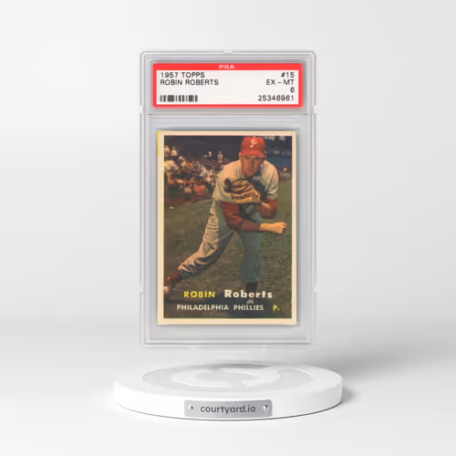 1957 Topps #15 Robin Roberts (PSA 6 EX-MT)