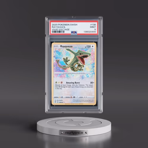 2020 Pokémon Sword & Shield Vivid Voltage #138 Rayquaza (PSA 9 MINT)