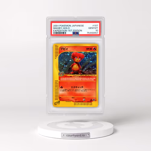 2001 Pokémon Expedition #107 Magby - 1st Edition Holo (PSA 10 GEM MINT)