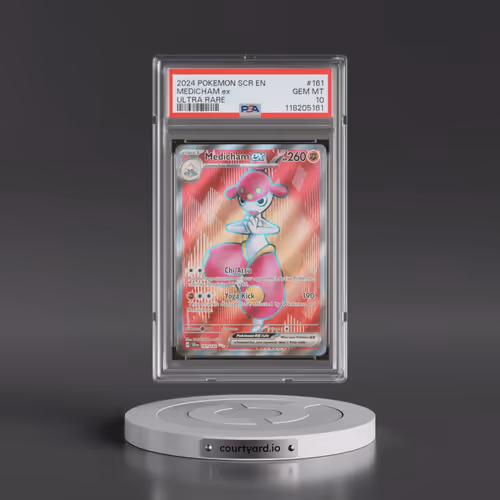 2024 Pokémon Scr EN-Stellar Crown #161 Medicham EX - Holo Ultra Rare (PSA 10 GEM MINT)