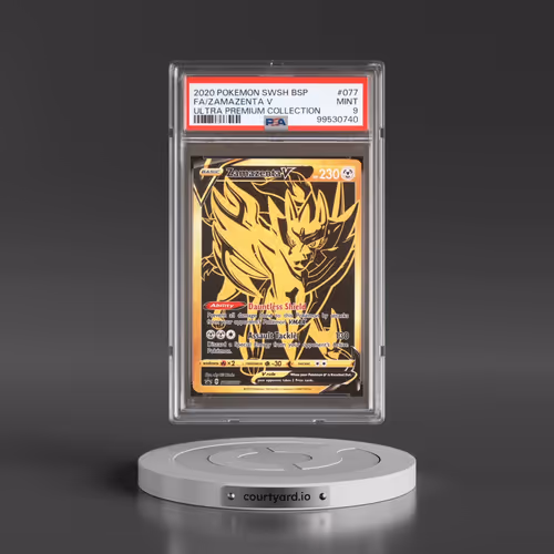 2020 Pokémon Swsh Black Star Promo #077 Zamazenta V - Holo Full Art Ultra Premium Collection (PSA 9 MINT)