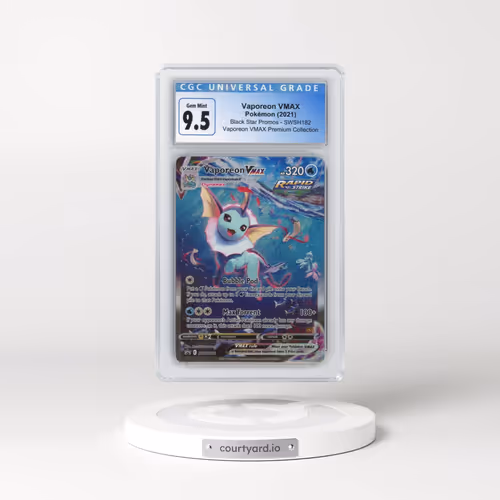2017 Black Star Promos - Sword & Shield #SWSH182 Vaporeon VMAX - Vaporeon VMAX Premium Collection (H