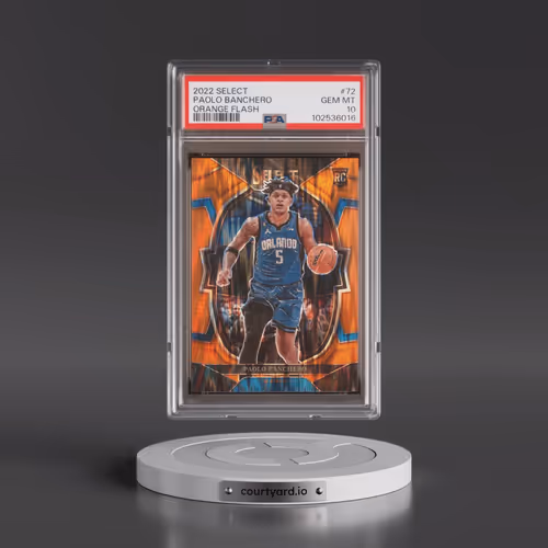 2022 Panini Select #72 Paolo Banchero - Orange Flash (PSA 10 GEM MINT)