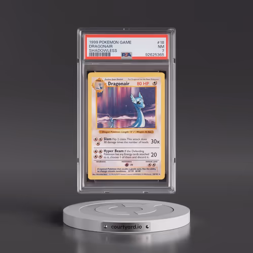 1999 Pokémon Game #18 Dragonair - Shadowless (PSA 7 NM)