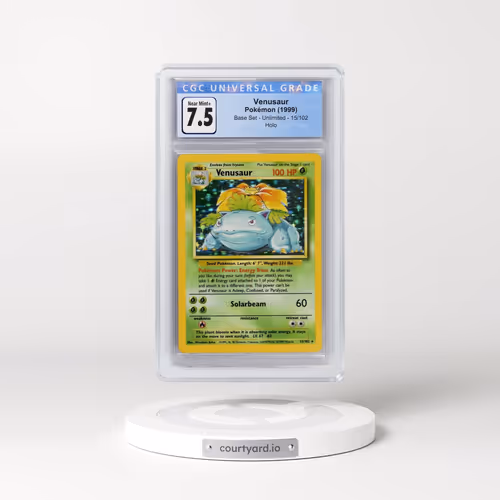 1999 Base Set #15/102 Venusaur - Holo (CGC 7.5 NM+)