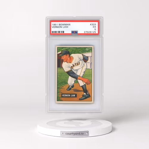 1951 Bowman #203 Vernon Law (PSA 5 EX)