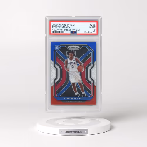 2020 Panini Prizm #256 Tyrese Maxey - Red/White/Blue Prizm (PSA 9 MINT)