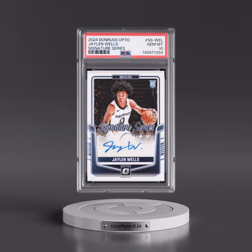 2024 Panini Donruss Optic Signature Series #SS-WEL Jaylen Wells (PSA 10 GEM MINT)