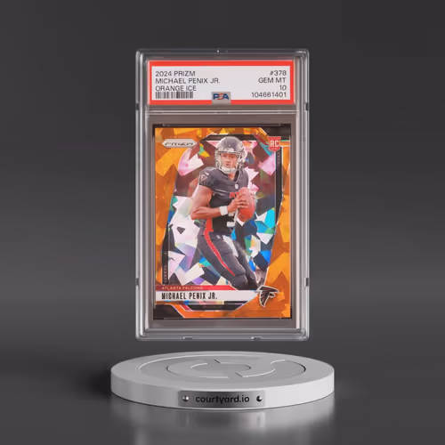 2024 Panini Prizm #378 Michael Penix Jr. - Orange Ice (PSA 10 GEM MINT)