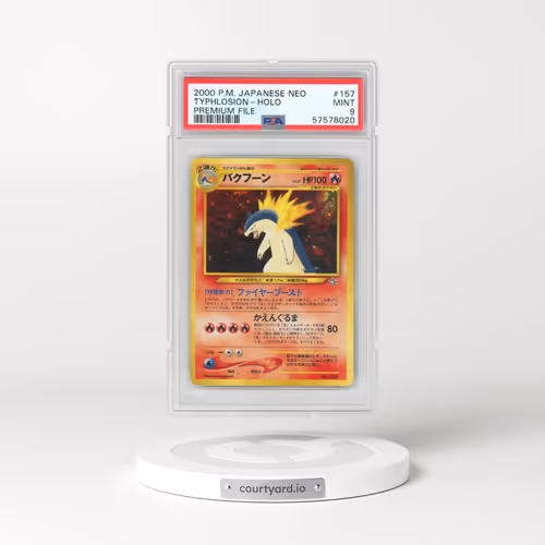 2000 Pokémon Neo #157 Typhlosion - Holo Premium File (PSA 9 MINT)