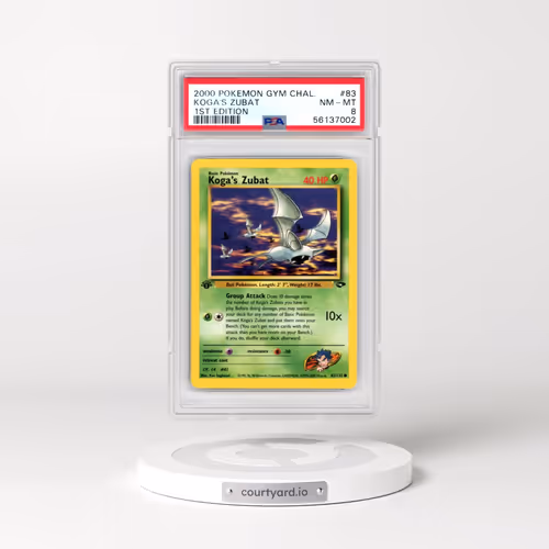 2000 Pokémon Gym Challenge #83 Koga's Zubat - 1st Edition (PSA 8 NM-MT)