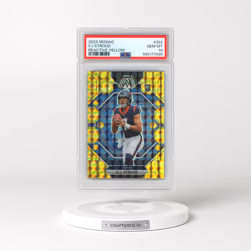 2023 Panini Mosaic #292 CJ Stroud - Reactive Yellow (PSA 10 GEM MINT)