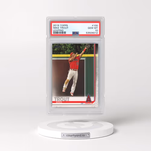 2019 Topps #100 Mike Trout - Leaping (PSA 10 GEM MINT)