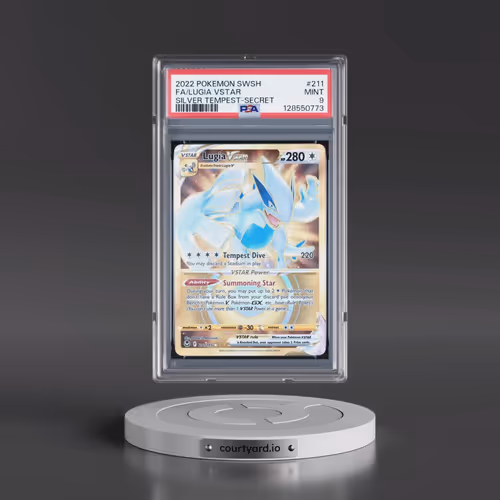 2022 Pokémon Sword & Shield Silver Tempest #211 Lugia Vstar - Full Art Secret (PSA 9 MINT)
