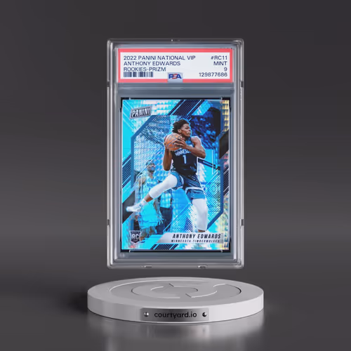 2022 Panini National VIP Rookies #RC11 Anthony Edwards - Prizm (PSA 9 MINT)