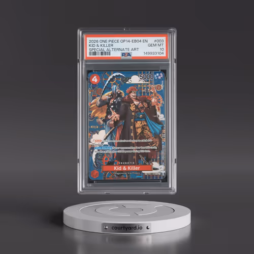 2026 One Piece OP14-EB04-the Azure Sea's Seven #003 Kid & Killer - Special Alternate Art (PSA 10 GEM