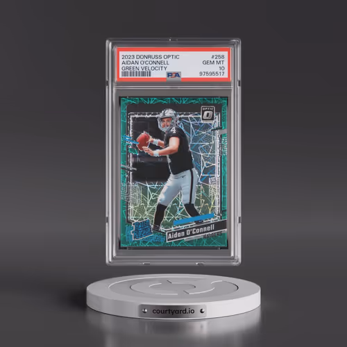 2023 Panini Donruss Optic #258 Aidan O'Connell - Green Velocity (PSA 10 GEM MINT)