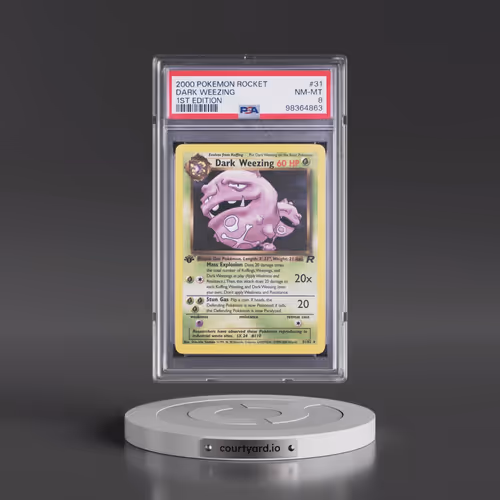 2000 Pokémon Rocket #31 Dark Weezing - 1st Edition (PSA 8 NM-MT)