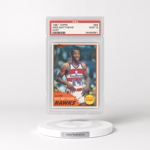 1981 Topps #69 Wes Matthews - East (PSA 9 MINT)