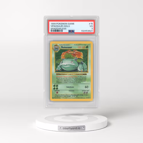 1999 Pokémon Game #15 Venusaur - Holo Shadowless (PSA 3 VG)