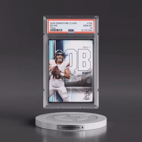 2024 Topps Signature Class #100 Bo Nix - Teal (PSA 10 GEM MINT)