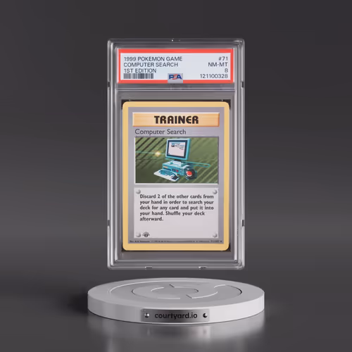 1999 Pokémon Game #71 Computer Search - 1st Edition (PSA 8 NM-MT)