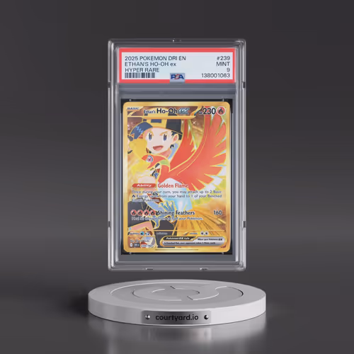 2025 Pokémon Dri EN-Destined Rivals #239 Ethan's HO-Oh EX - Holo Hyper Rare (PSA 9 MINT)