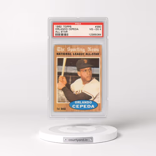 1962 Topps #390 Orlando Cepeda - All Star (PSA 4 VG-EX)
