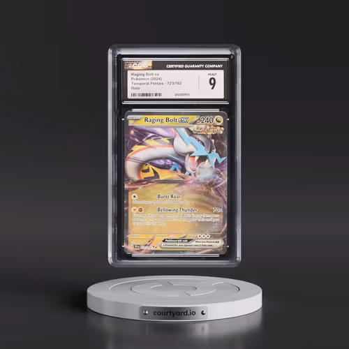 2024 Pokémon Tef EN-Temporal Forces #123 Raging Bolt EX - Holo (CGC 9 MINT)