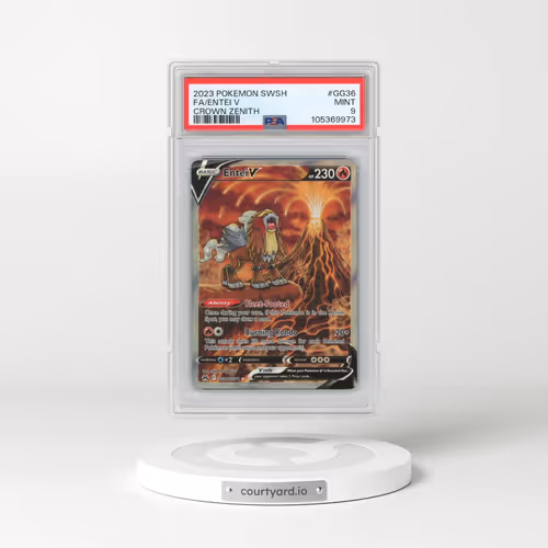 2023 Pokémon Sword and Shield Crown Zenith #GG36 Entei V - Holo Full Art (PSA 9 MINT)