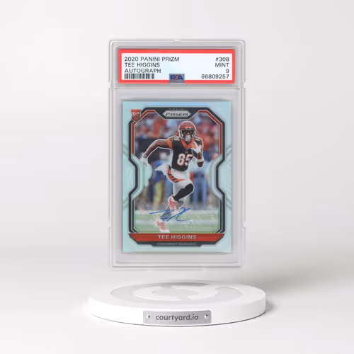 2020 Panini Prizm #308 Tee Higgins - Autograph (PSA 9 MINT)